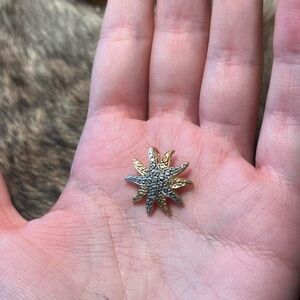 Vintage Michael Anthony 14k white and yellow gold sun pendant